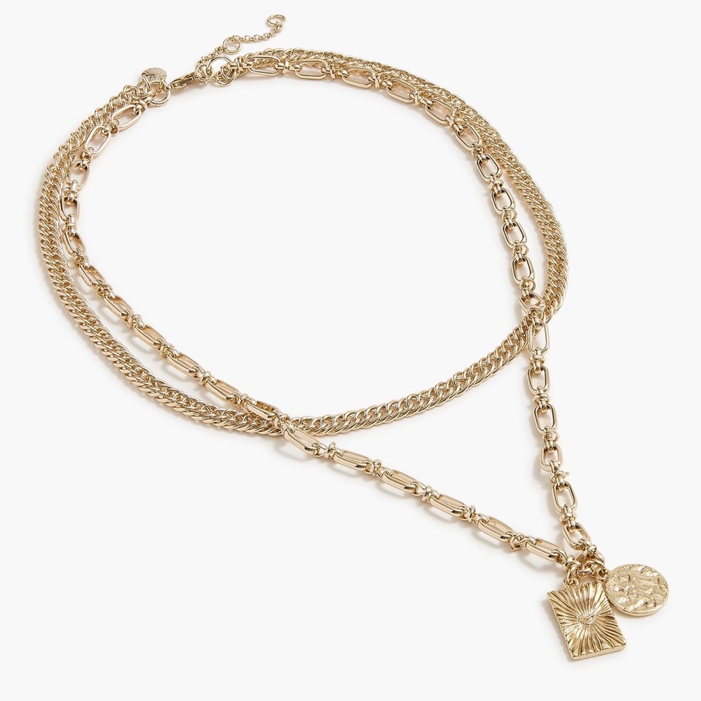 NWT J Crew Gold layering pendant necklace in Gold plated